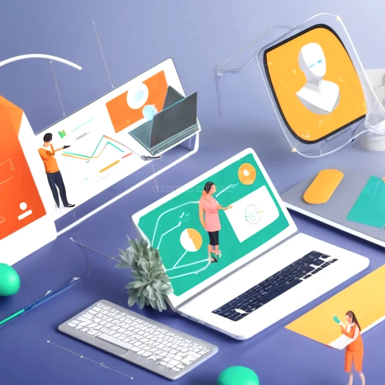 Illustration of AI learning platform interface